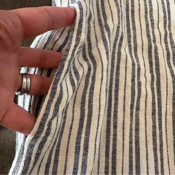 Universal Thread Linen Blend Shirt Dress Stripped Preppy Seacoast Nautical XS - Picture 6 of 8